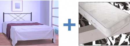 Μεταλλικό Κρεβάτι- Στρώμα Practic